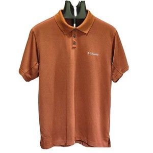 Men's Columbia Omni Shade Polo Shirt Terracotta Orange Size L
